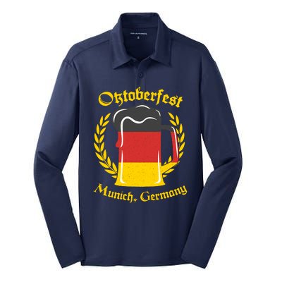 Oktoberfest Munich Germany Flag Mug Silk Touch Performance Long Sleeve Polo