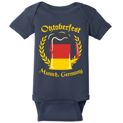 Oktoberfest Munich Germany Flag Mug Baby Bodysuit