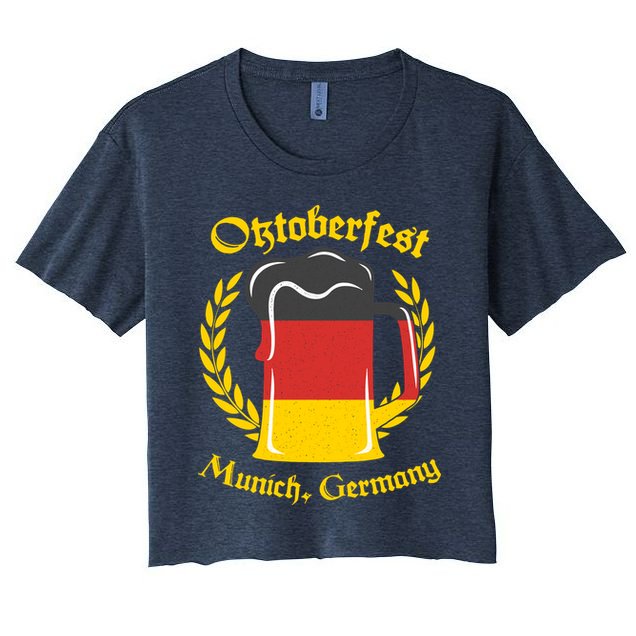 Oktoberfest Munich Germany Flag Mug Crop Top