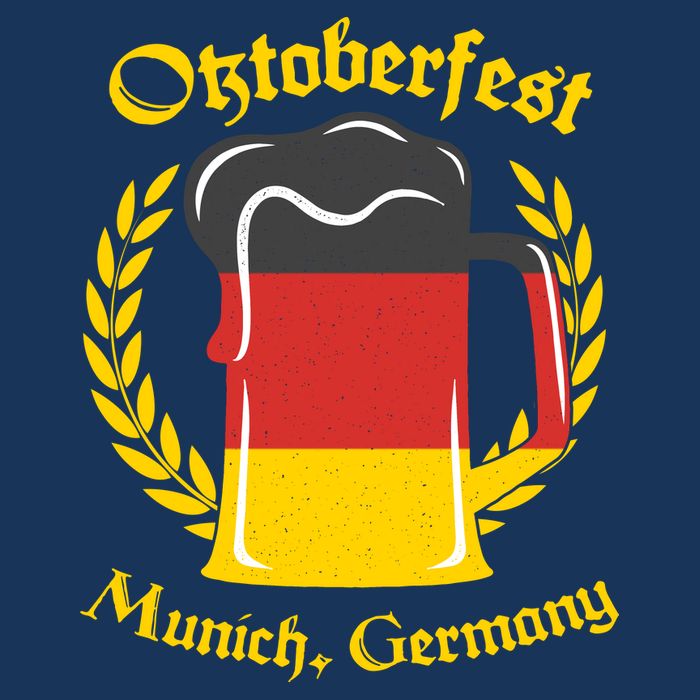 Oktoberfest Munich Germany Flag Mug Women's V-Neck T-Shirt