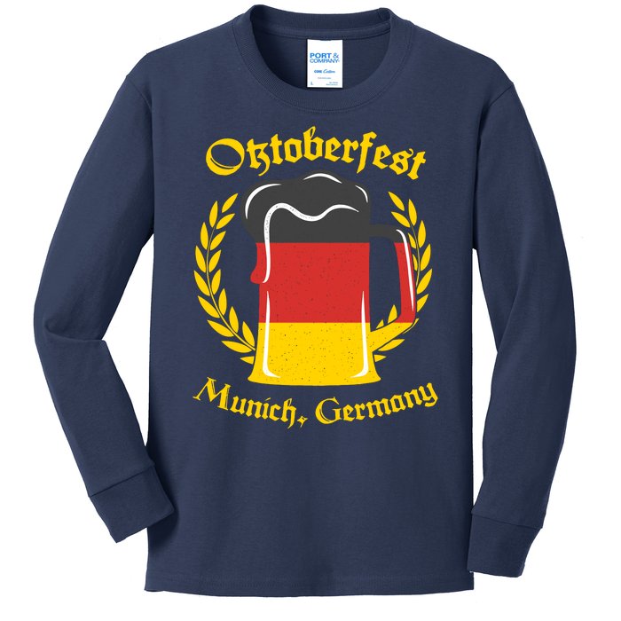 Oktoberfest Munich Germany Flag Mug Kids Long Sleeve Shirt