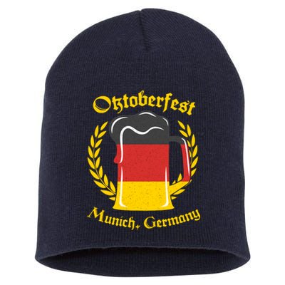 Oktoberfest Munich Germany Flag Mug Short Acrylic Beanie