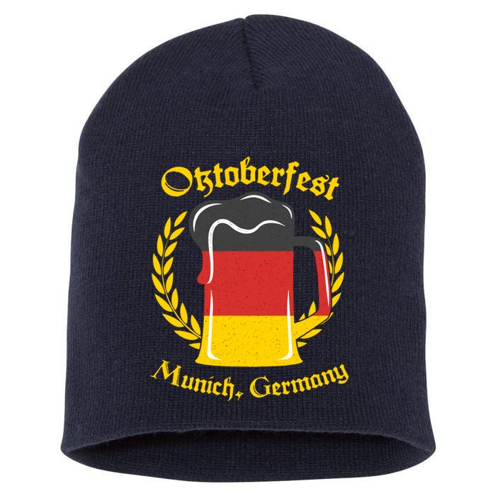 Oktoberfest Munich Germany Flag Mug Short Acrylic Beanie