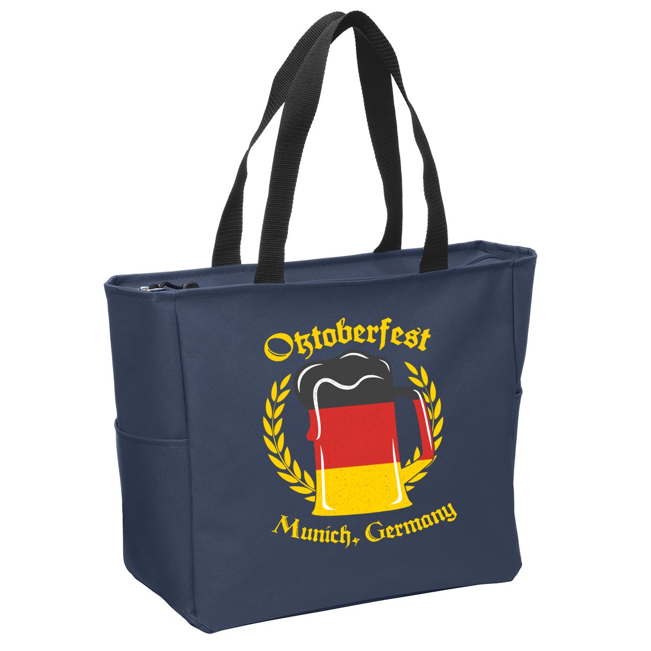 Oktoberfest Munich Germany Flag Mug Zip Tote Bag