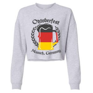 Oktoberfest Munich Germany Flag Mug Cropped Pullover Crew