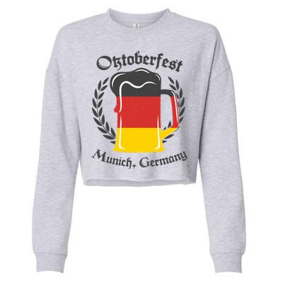 Oktoberfest Munich Germany Flag Mug Cropped Pullover Crew