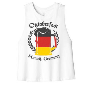 Oktoberfest Munich Germany Flag Mug Women's Racerback Cropped Tank