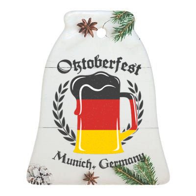 Oktoberfest Munich Germany Flag Mug Ceramic Bell Ornament