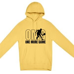 One More Game Omg Retro Funny Pickleball Lover Pickle Ball Premium Pullover Hoodie