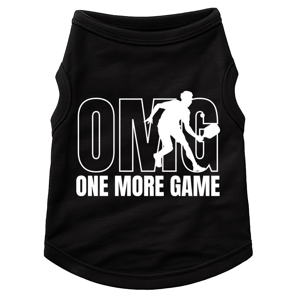 One More Game Omg Retro Funny Pickleball Lover Pickle Ball Doggie Tank