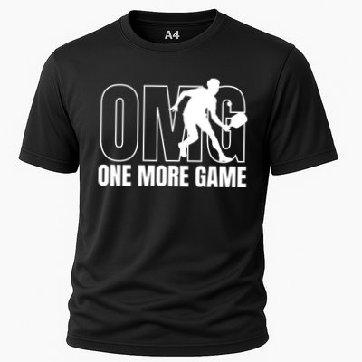 One More Game Omg Retro Funny Pickleball Lover Pickle Ball Performance Shirt