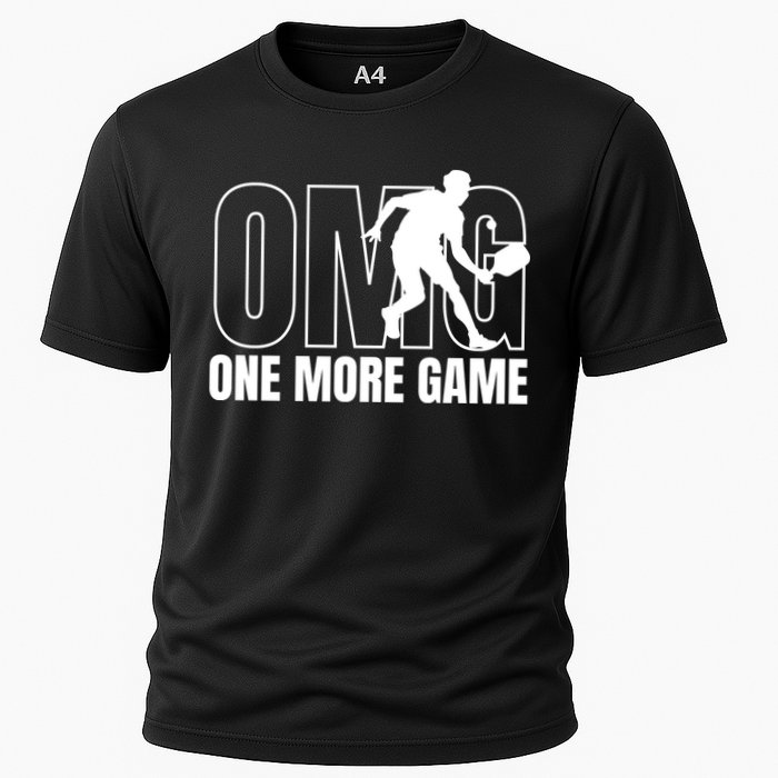One More Game Omg Retro Funny Pickleball Lover Pickle Ball Performance Shirt