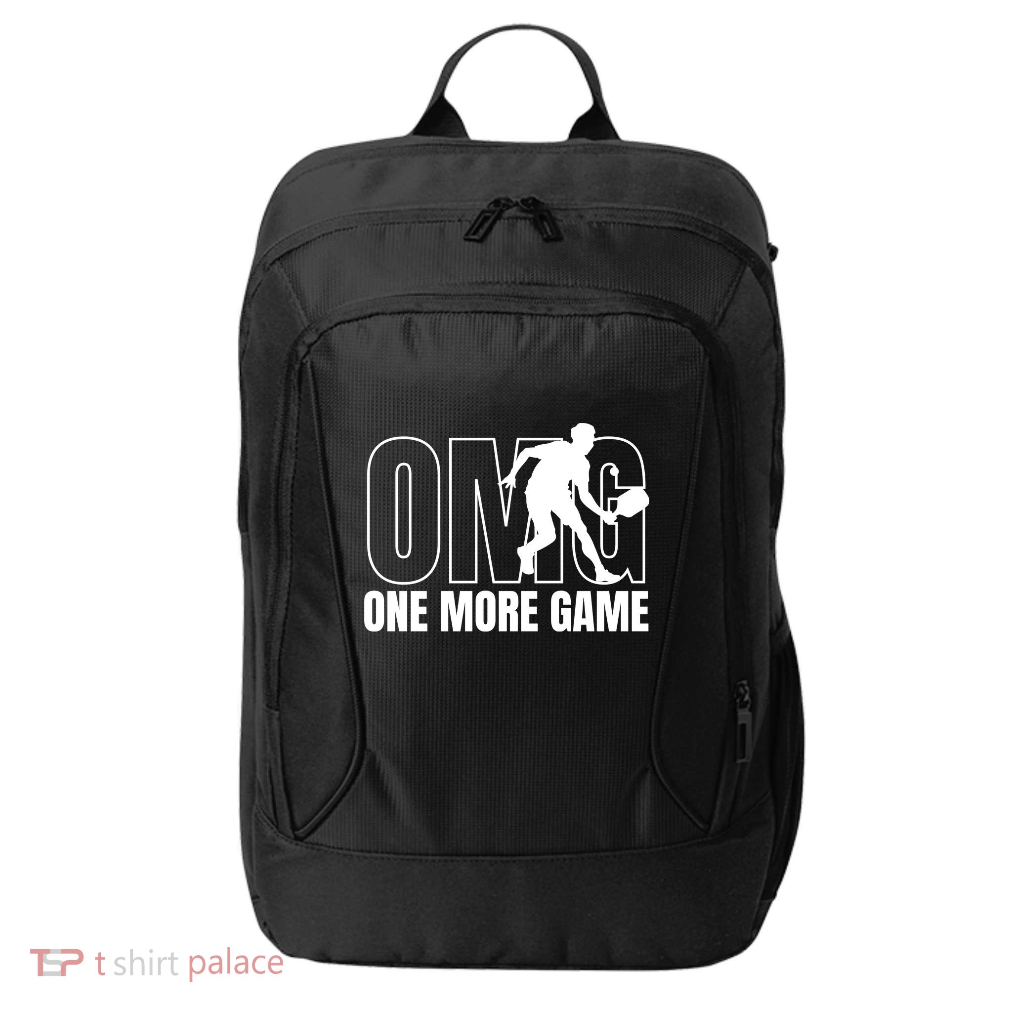 One More Game Omg Retro Funny Pickleball Lover Pickle Ball City Backpack