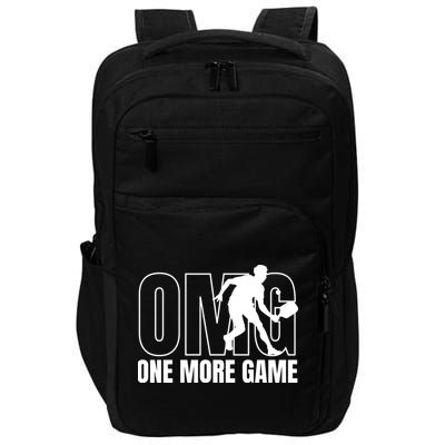One More Game Omg Retro Funny Pickleball Lover Pickle Ball Impact Tech Backpack