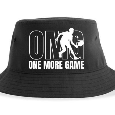 One More Game Omg Retro Funny Pickleball Lover Pickle Ball Sustainable Bucket Hat