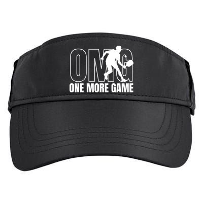 One More Game Omg Retro Funny Pickleball Lover Pickle Ball Adult Drive Performance Visor
