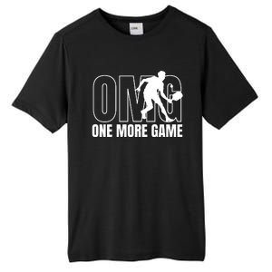 One More Game Omg Retro Funny Pickleball Lover Pickle Ball Tall Fusion ChromaSoft Performance T-Shirt