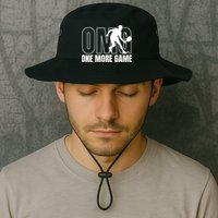 One More Game Omg Retro Funny Pickleball Lover Pickle Ball Bucket Hat