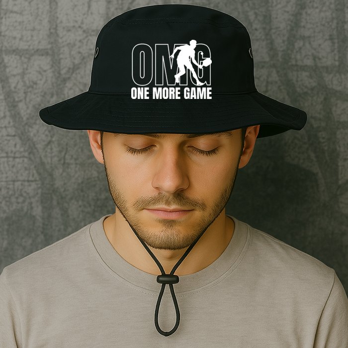 One More Game Omg Retro Funny Pickleball Lover Pickle Ball Bucket Hat