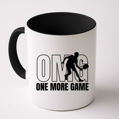 One More Game Omg Retro Funny Pickleball Lover Pickle Ball Mug