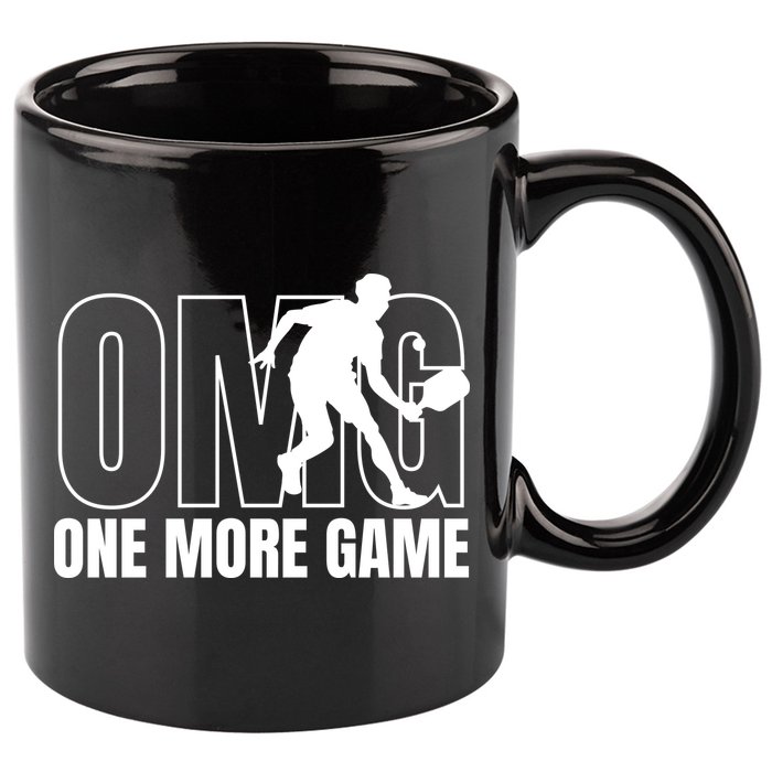 One More Game Omg Retro Funny Pickleball Lover Pickle Ball 11oz C Handle Ceramic Mug