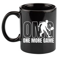 One More Game Omg Retro Funny Pickleball Lover Pickle Ball 11oz C Handle Ceramic Mug