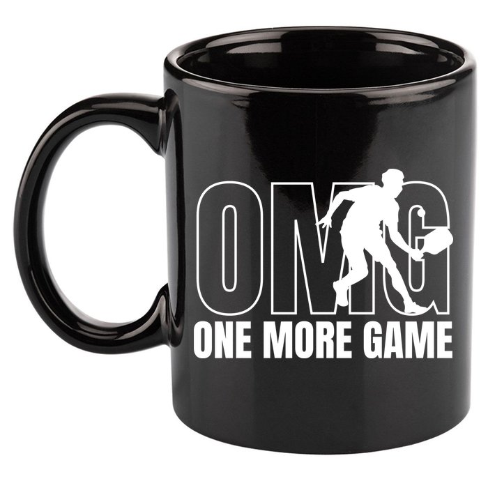 One More Game Omg Retro Funny Pickleball Lover Pickle Ball 11oz C Handle Ceramic Mug