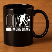 One More Game Omg Retro Funny Pickleball Lover Pickle Ball 11oz C Handle Ceramic Mug
