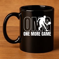 One More Game Omg Retro Funny Pickleball Lover Pickle Ball 11oz C Handle Ceramic Mug