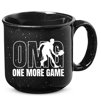 One More Game Omg Retro Funny Pickleball Lover Pickle Ball 15oz Campfire Ceramic Mug