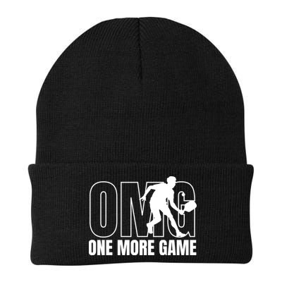 One More Game Omg Retro Funny Pickleball Lover Pickle Ball Beanie