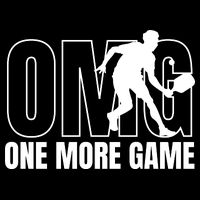 One More Game Omg Retro Funny Pickleball Lover Pickle Ball Drawstring Bag