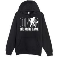 One More Game Omg Retro Funny Pickleball Lover Pickle Ball Premium Pullover Hoodie