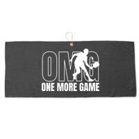 One More Game Omg Retro Funny Pickleball Lover Pickle Ball Large Microfiber Waffle Golf Towel
