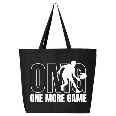 One More Game Omg Retro Funny Pickleball Lover Pickle Ball 25L Jumbo Tote