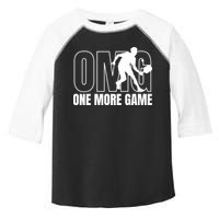 One More Game Omg Retro Funny Pickleball Lover Pickle Ball Toddler Fine Jersey T-Shirt