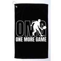 One More Game Omg Retro Funny Pickleball Lover Pickle Ball Golf Towel