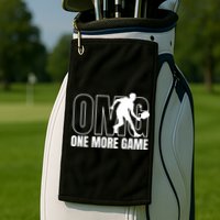 One More Game Omg Retro Funny Pickleball Lover Pickle Ball Golf Towel