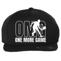 One More Game Omg Retro Funny Pickleball Lover Pickle Ball Wool Snapback Cap