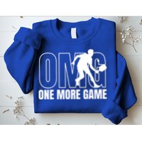 One More Game Omg Retro Funny Pickleball Lover Pickle Ball Sweatshirt