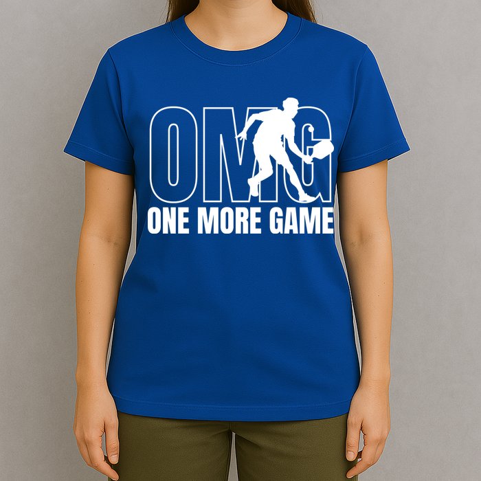 One More Game Omg Retro Funny Pickleball Lover Pickle Ball T-Shirt