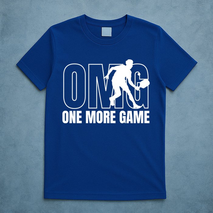 One More Game Omg Retro Funny Pickleball Lover Pickle Ball T-Shirt
