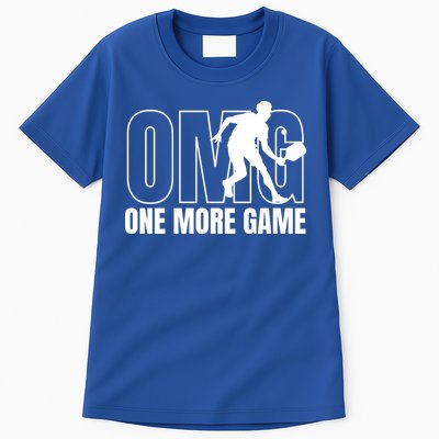 One More Game Omg Retro Funny Pickleball Lover Pickle Ball Tall T-Shirt