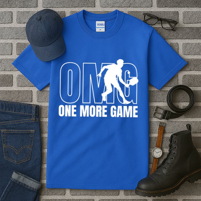 One More Game Omg Retro Funny Pickleball Lover Pickle Ball Tall T-Shirt