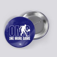 One More Game Omg Retro Funny Pickleball Lover Pickle Ball Button