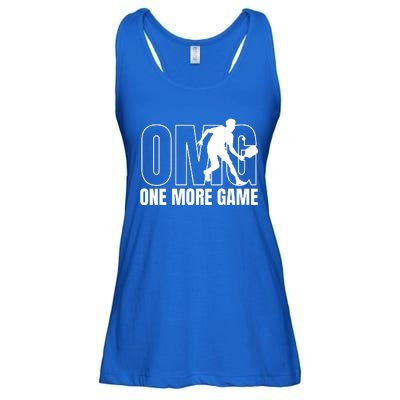 One More Game Omg Retro Funny Pickleball Lover Pickle Ball Ladies Essential Flowy Tank