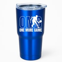 One More Game Omg Retro Funny Pickleball Lover Pickle Ball Tumbler