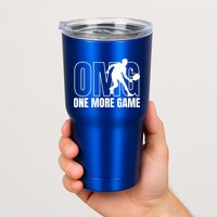 One More Game Omg Retro Funny Pickleball Lover Pickle Ball Tumbler