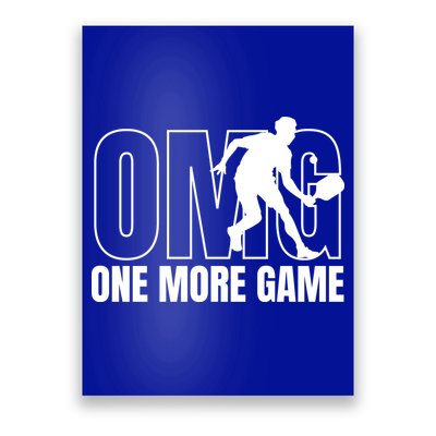 One More Game Omg Retro Funny Pickleball Lover Pickle Ball Poster