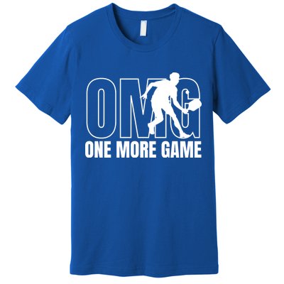 One More Game Omg Retro Funny Pickleball Lover Pickle Ball Premium T-Shirt